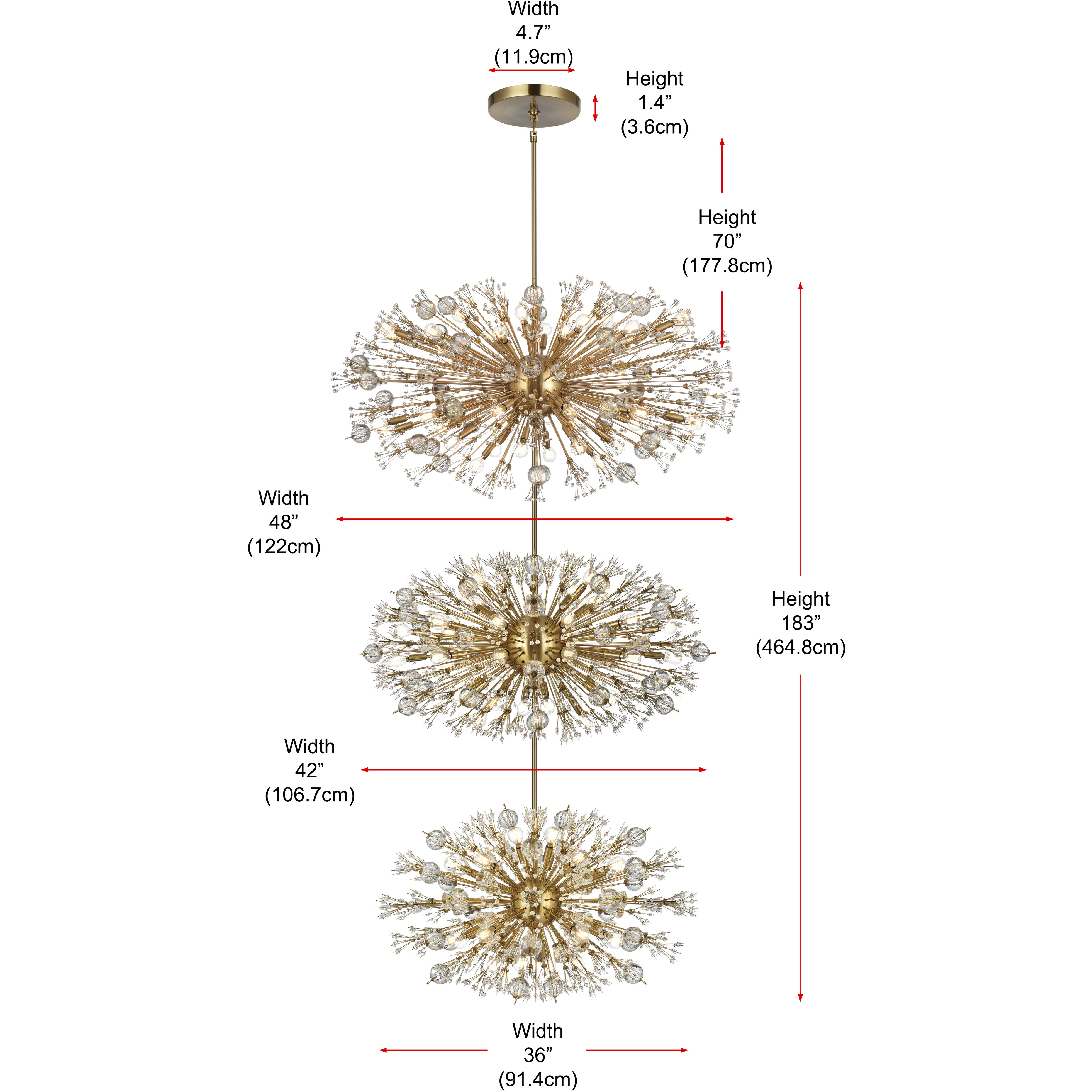Vera 100 Light 25.5 inch Satin Gold Chandelier Ceiling Light
