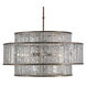 Fantine 8 Light 30 inch Pyrite Bronze/Raj Mirror Chandelier Ceiling Light, Large