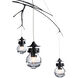 Kiwi 6 Light 36.8 inch Black Pendant Ceiling Light