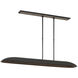 Anne-Marie Barton Remi Linear Pendant Ceiling Light in Matte Carbon and Warm Walnut