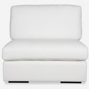 Refuge Arctic White Polyester Sofa, Armless
