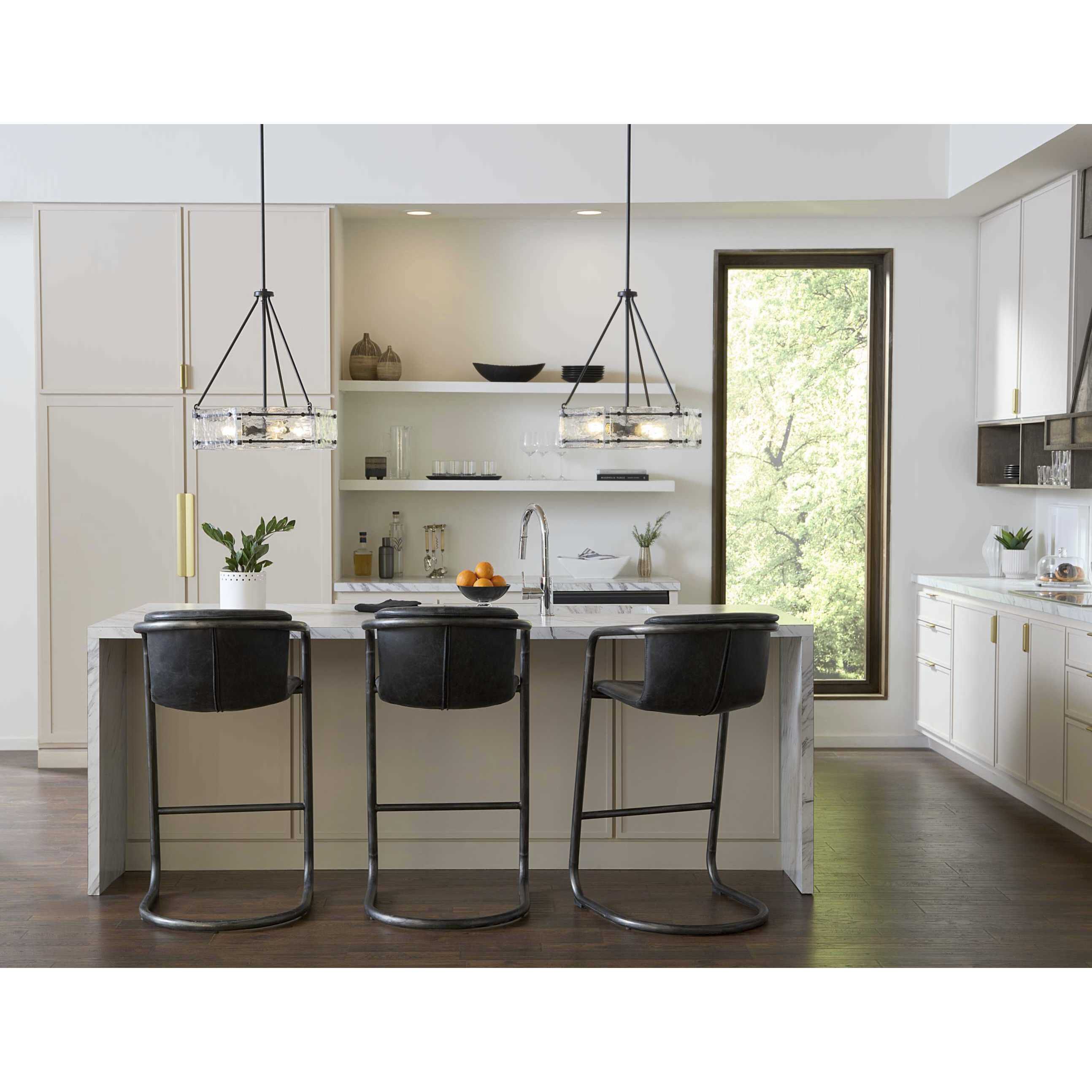 Rivera 4 Light 20.5 inch Matte Black Chandelier Ceiling Light, Design Series