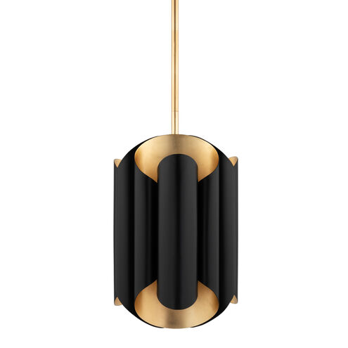 Banks 6 Light 12 inch Gold Leaf / Black Pendant Ceiling Light