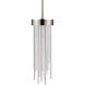 Waterfall 1 Light 5.88 inch Polished Nickel Mini Pendant Ceiling Light