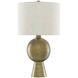 Rami 27 inch 150 watt Antique Brass Table Lamp Portable Light