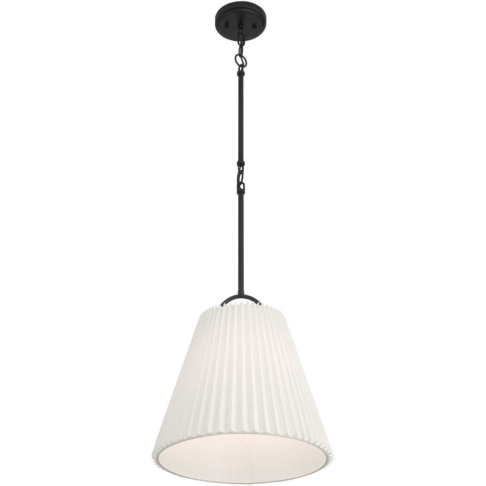 Scandinavian 1 Light 15 inch Matte Black Pendant Ceiling Light