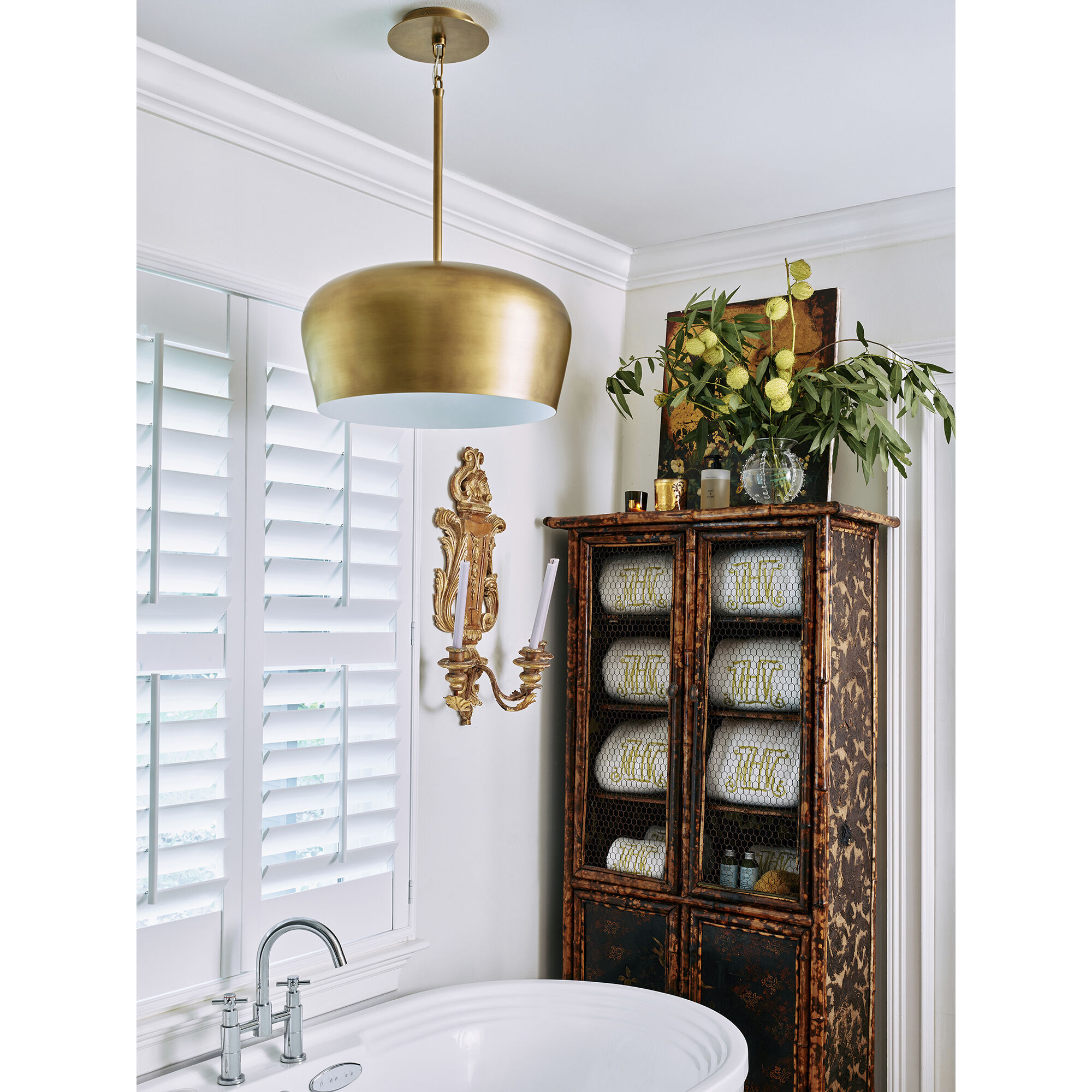 Rico Espinet Bumper 1 Light 18.38 inch Warm Brass Pendant Ceiling Light