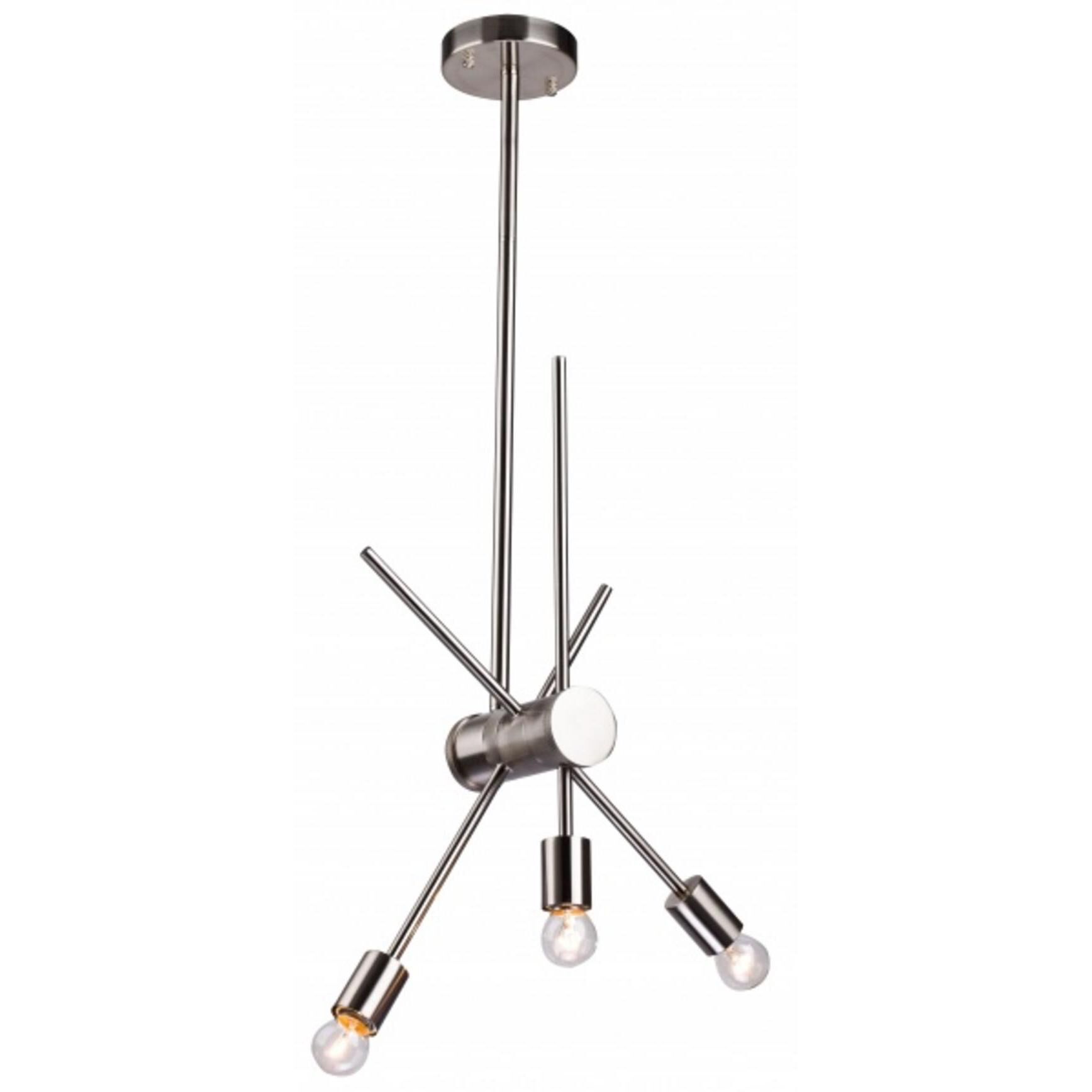 Canada 3 Light 5.9 inch Shiny Nickel Chandelier Ceiling Light