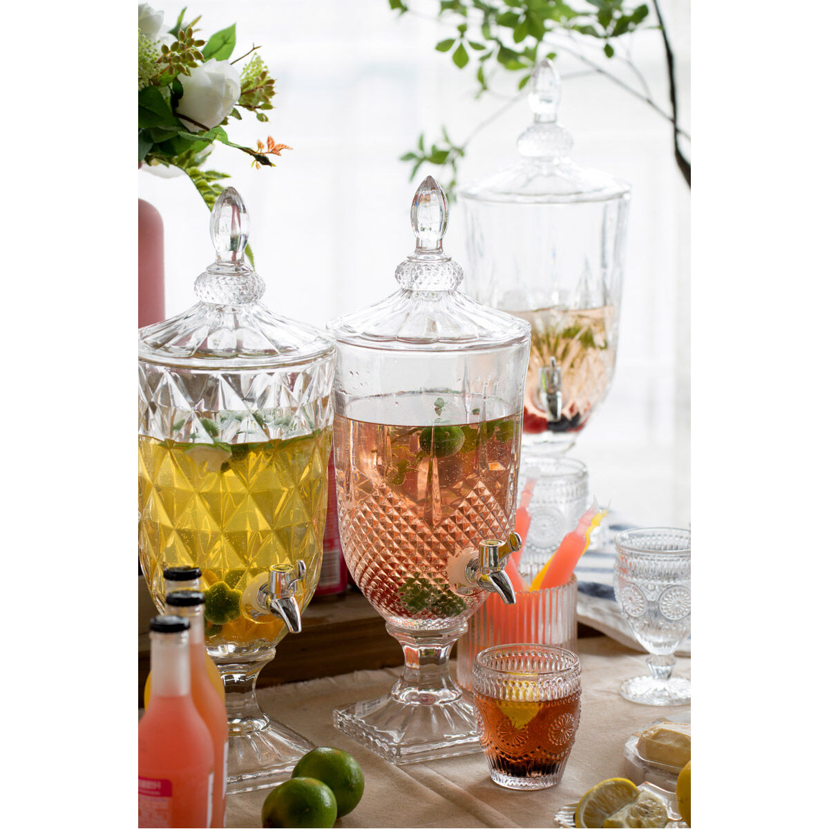 Anita Clear and Polished Silver Drink Dispenser
