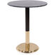 Micca Club Polished Gold with Black Marble Bistro Table