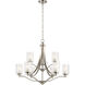 Elmwood Park 9 Light 32 inch Brushed Nickel Chandelier Ceiling Light
