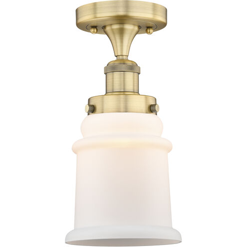 Canton 1 Light 6 inch Brushed Brass Semi-Flush Mount Ceiling Light