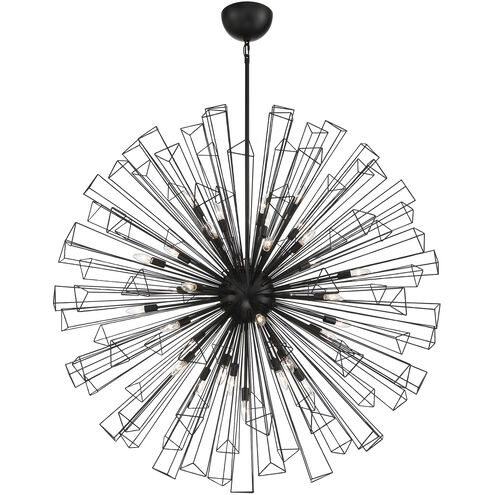 Dendelio 35 Light 54 inch Black Chandelier Ceiling Light