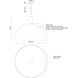 Archibald 1 Light 23.63 inch Brushed Nickel With Black Detail Pendant Ceiling Light