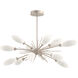 Fiori LED 50.1 inch Beige Silver Linear Pendant Ceiling Light in Metallic Beige Silver, Oval Starburst