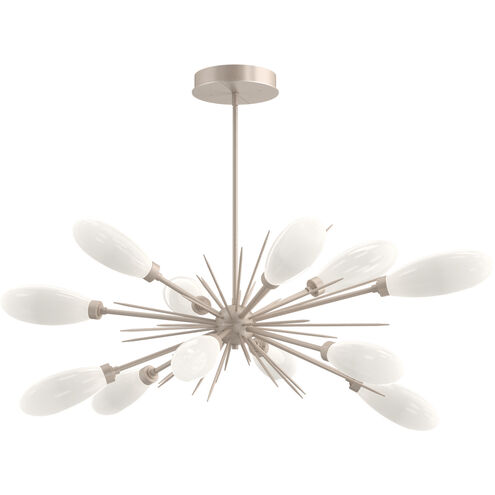 Fiori LED 50.1 inch Beige Silver Linear Pendant Ceiling Light in Metallic Beige Silver, Oval Starburst