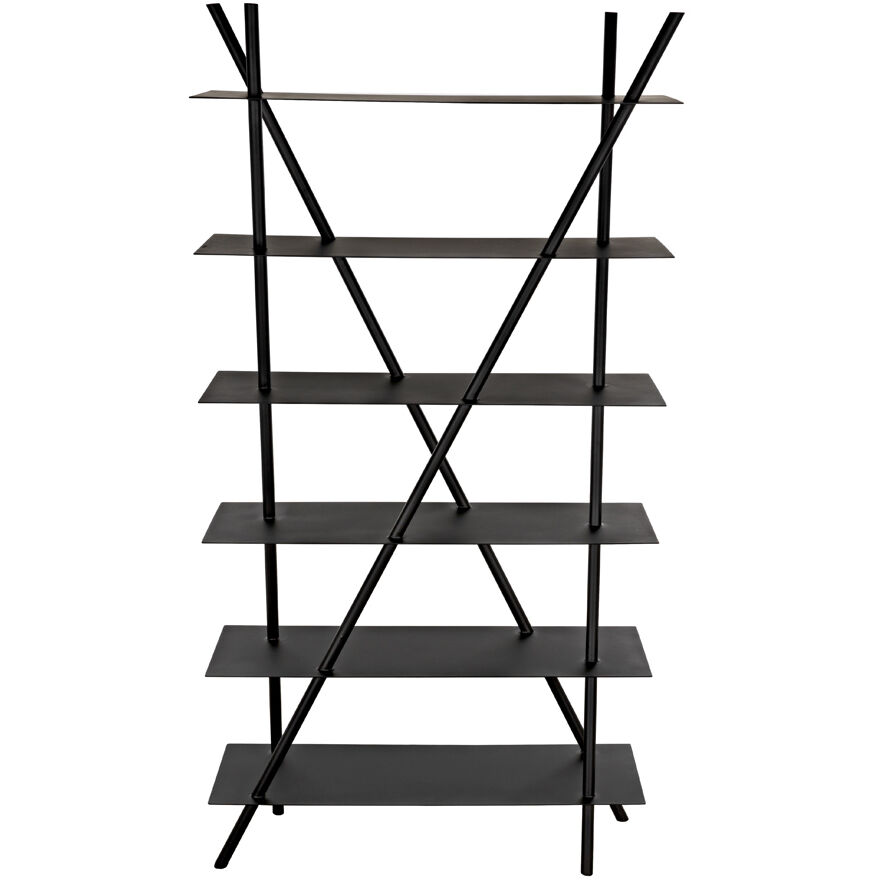 Siddhartha Matte Black Bookcase