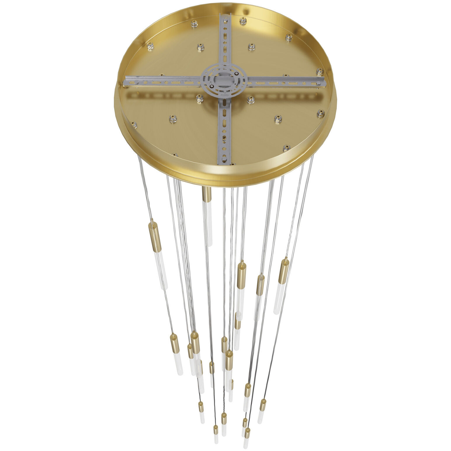 Main St. LED 22 inch Brushed Brass Pendant Ceiling Light in Frosted