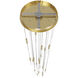 Main St. LED 22 inch Brushed Brass Pendant Ceiling Light in Frosted