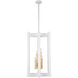 Duo 4 Light 18 inch Soft Gold and White Foyer Light Ceiling Light