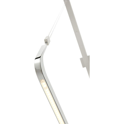 Zeitlos LED 54 inch Satin Nickel with Chrome Linear Pendant Ceiling Light, Bankamp Ghia