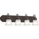 Independence 4 Light 30 inch Tannery Bronze Wall Mt Bath 4 Arm Wall Light