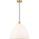 Edison Dome 1 Light 16 inch Satin Gold Pendant Ceiling Light