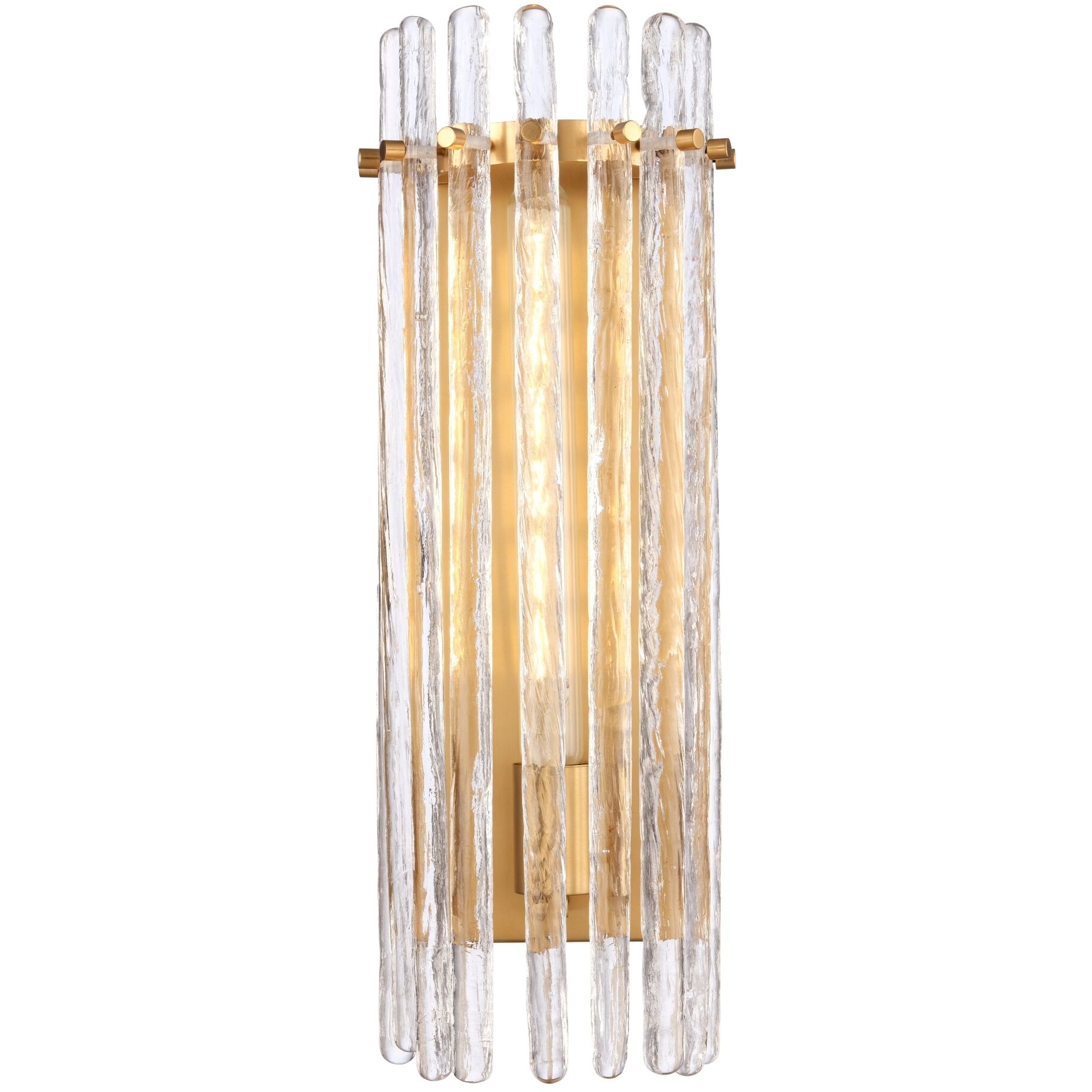 Icicles 1 Light 4.75 inch Satin Brass Sconce Wall Light