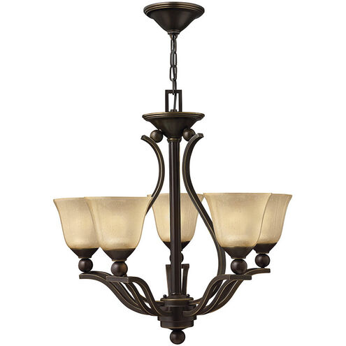 Bolla 5 Light 24 inch Olde Bronze Indoor Chandelier Ceiling Light in Light Amber Seedy