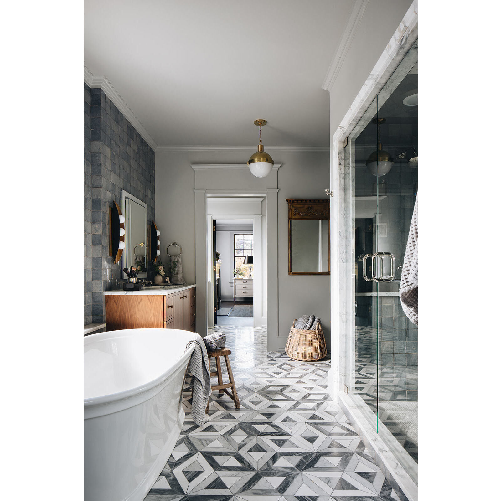 Hopper 3 Light 4.75 inch Vintage Brass and Bronze ADA Wall Sconce Wall Light