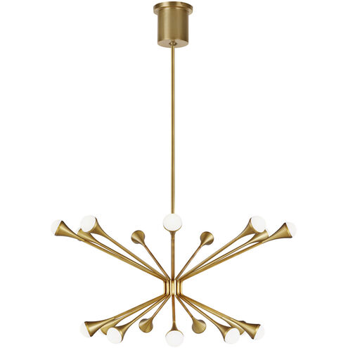 Sean Lavin Lody LED 32 inch Aged Brass Chandelier Ceiling Light, Integrated LED