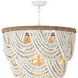 Lorelei 6 Light 24 inch White Chandelier Ceiling Light