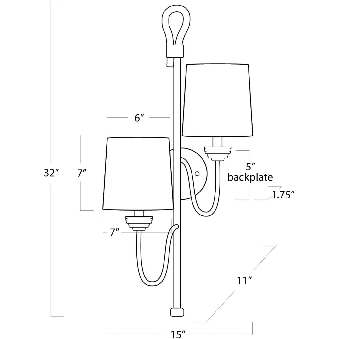 Bimini Wall Sconce Wall Light, Double