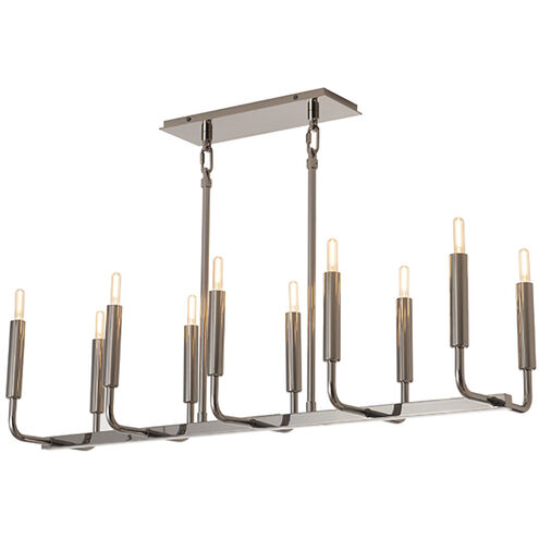 Mavisten Edition Carbonia Linear Chandelier Ceiling Light in Black Chrome