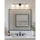 Fusion Collection - Pavia Family 4 Light 33.75 inch Matte Black Bath/Vanity Wall Light, EVOLV