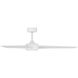 Ultra 54 inch Matte White Downrod Ceiling Fan