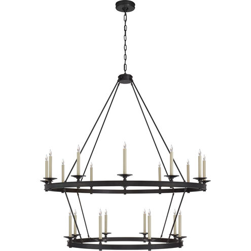 Chapman & Myers Launceton 20 Light 53.25 inch Bronze Two Tiered Chandelier Ceiling Light, Grande