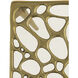 Honeycomb 22.5 X 12 inch Gold and Clear Drinks Table, Marjorie Skouras Collection