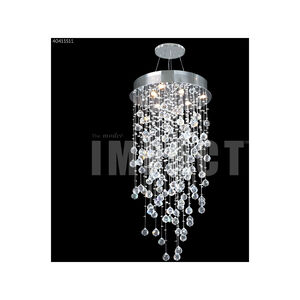 Crystal Rain 6 Light 20 inch Silver Crystal Chandelier Ceiling Light