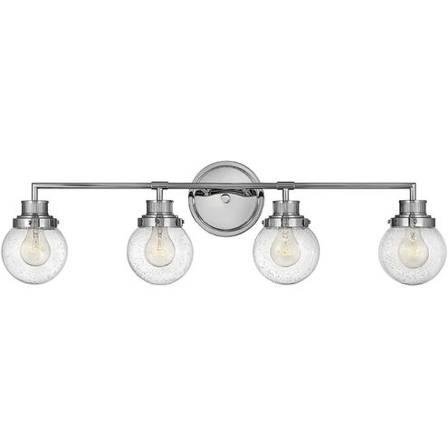 Poppy 4 Light 33.25 inch Chrome Vanity Light Wall Light