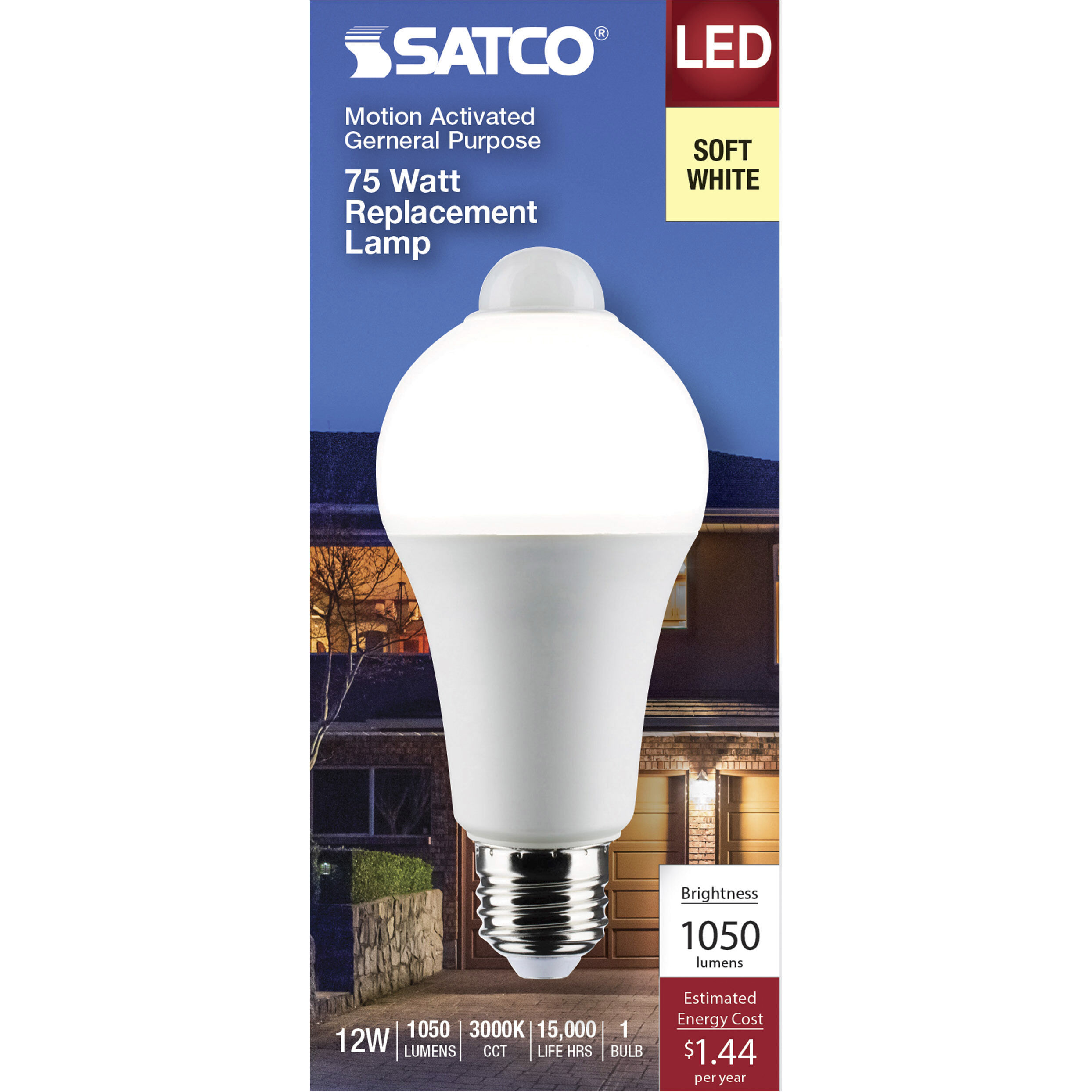 Lumos LED A19 Medium 12 watt 120 3000K Light Bulb, Type A