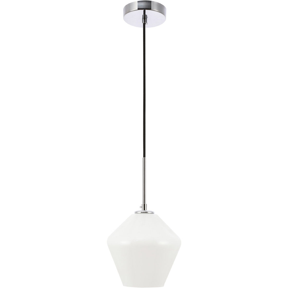 Gene 1 Light 7.9 inch Chrome Pendant Ceiling Light
