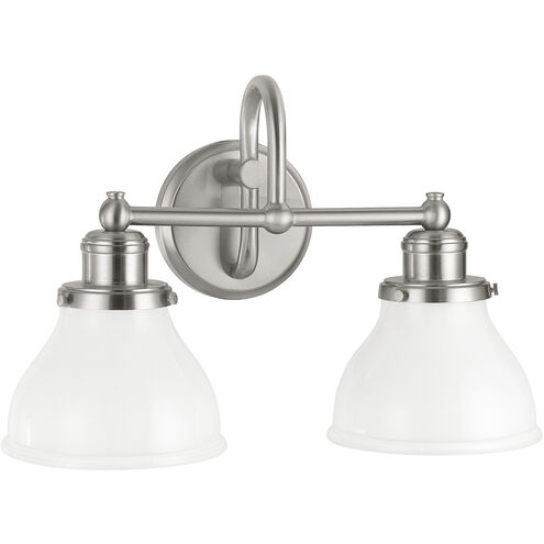 41ELIZABETH Felix 2 Light 16 inch Brushed Nickel Vanity Light Wall Light 46565-BN - Open Box