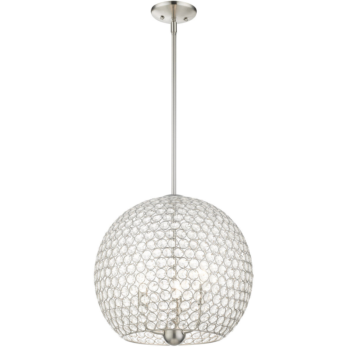 Cassandra 3 Light 16 inch Brushed Nickel Pendant Ceiling Light