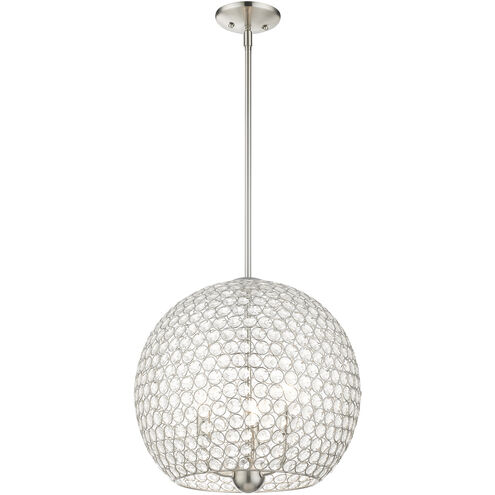 Cassandra 3 Light 16 inch Brushed Nickel Pendant Ceiling Light