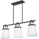 Tori LED 38 inch Black Chandelier Ceiling Light, Linear