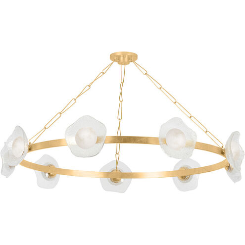 Almandine LED 60.75 inch Vintage Gold Leaf Chandelier Ceiling Light