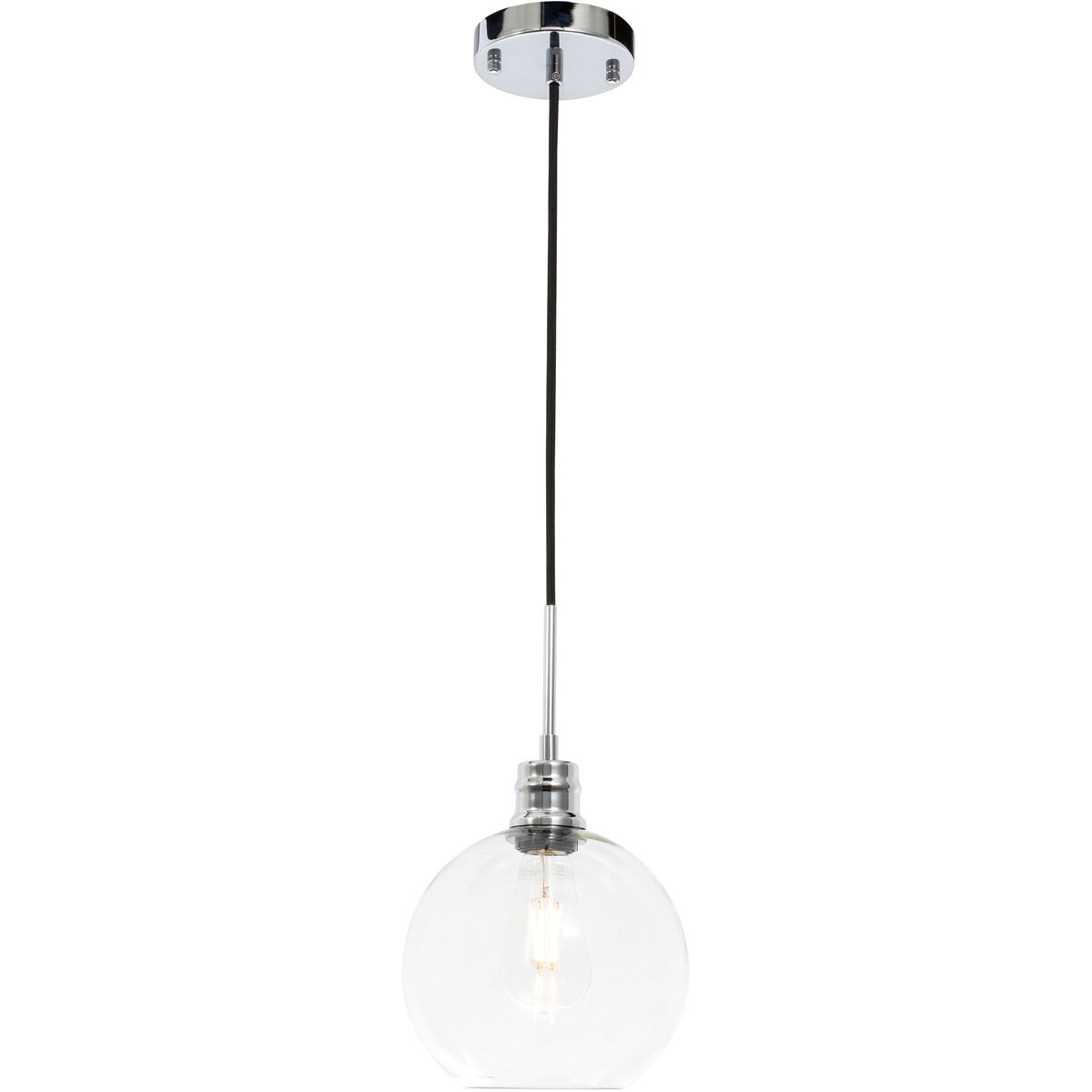 Emett 1 Light 8 inch Chrome Pendant Ceiling Light