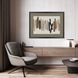Abstract Collection Modern Rubbed Matte Espresso Wood With Honeycomb Embossing Framed Art