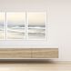 Waterside Collection Lacquered White Wood Shadow Box Style Framed Art